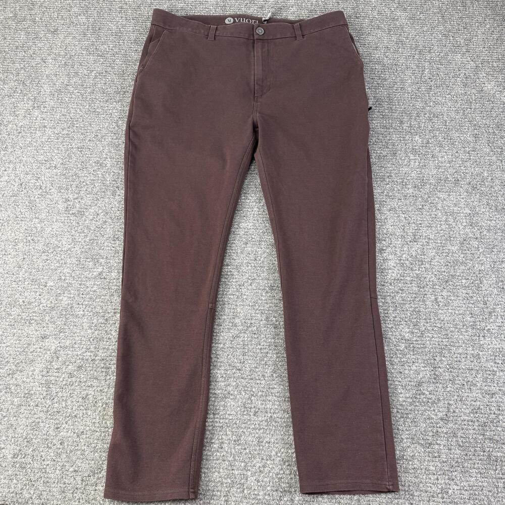 Vuori Pants Mens 38x30 Purple Chino Straight Leg Stretch Casual Tech Twill V420